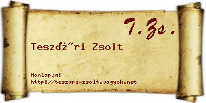 Teszári Zsolt névjegykártya