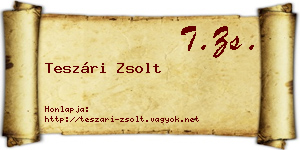 Teszári Zsolt névjegykártya